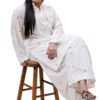 Womens 2PC White Multi Color Suit